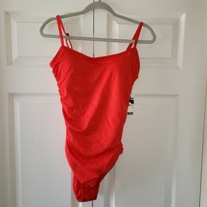 Women's red one piece bathing suit. N.W.T Sz L(12-14)